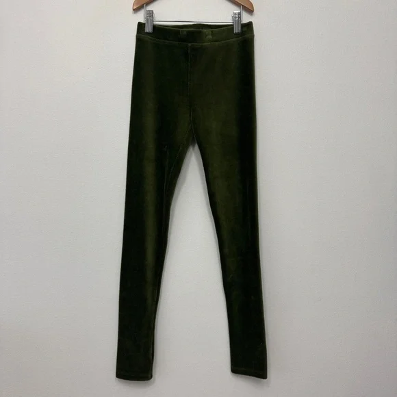 Crewcuts Velvet Leggings Green Size 12 - Picture 4 of 5